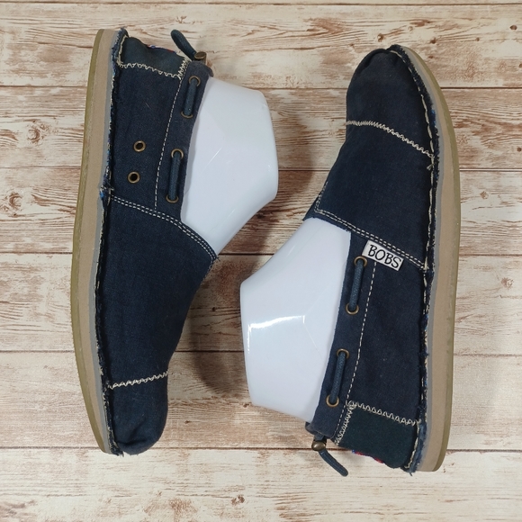 Bobs by Skechers Navy Blue Slip On Loafers Flats Women's Size 7 Arch Support - Picture 7 of 10